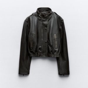 NWOT Zara Real Distressed Leather Jacket - sold out in stores